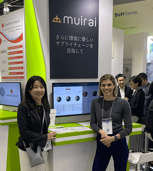 Our Japanese interpreter on MUIR.AI's exhibition stand